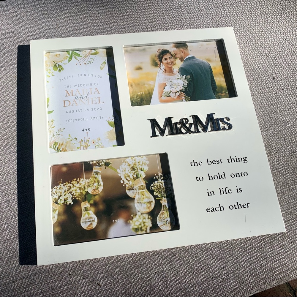 Wedding photo frame.